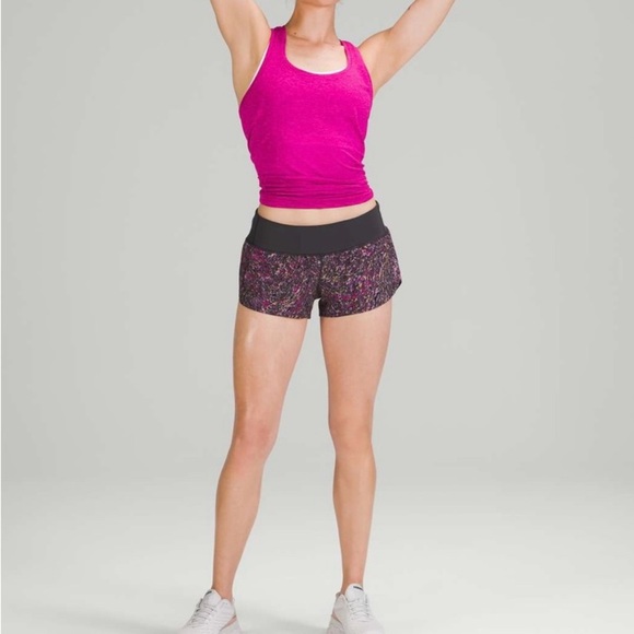 Lululemon Speed Up Low-Rise Short 2.5” Topography Multi Graphite Grey Size 4 - Picture 5 of 9